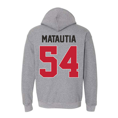 New Mexico - NCAA Football : Jojo Matautia - Classic Shersey Hooded Sweatshirt-1