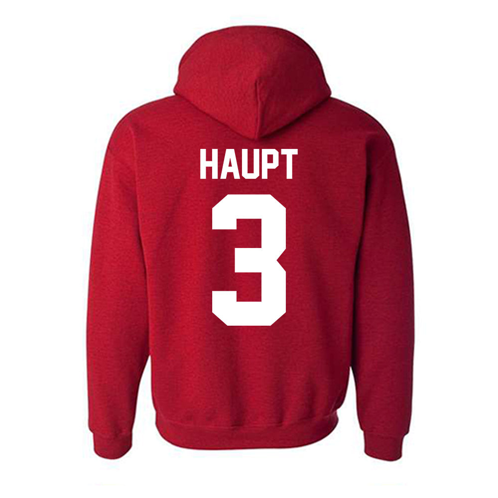 New Mexico - NCAA Men's Basketball : Luke Haupt - Classic Fashion Shersey Hooded Sweatshirt-1
