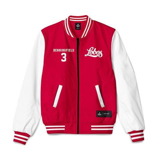 New Mexico - NCAA Softball : Caitlin Benningfield - Bomber Jacket-0