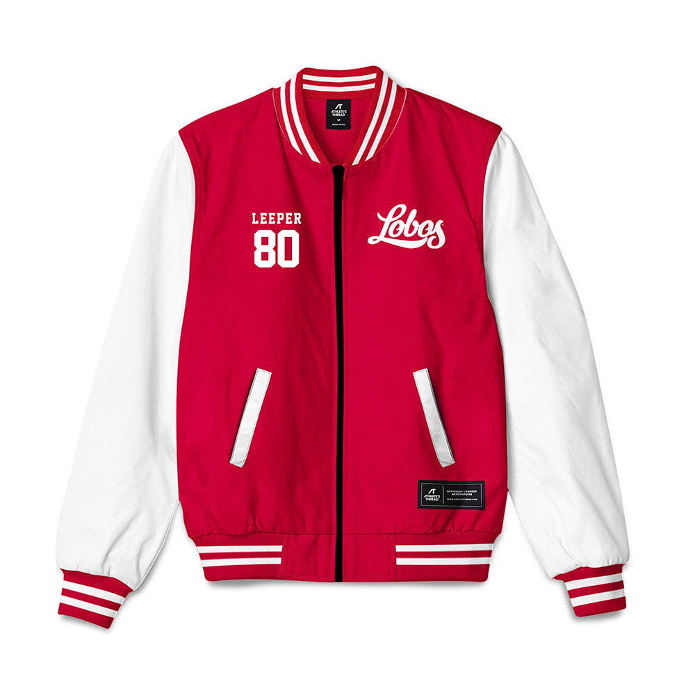 New Mexico - NCAA Football : Max Leeper - Bomber Jacket-0