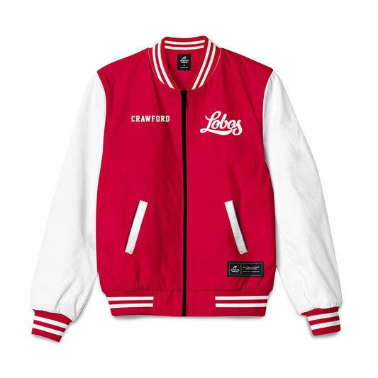 New Mexico - NCAA Men's Track & Field : Rhys Crawford - Bomber Jacket-0