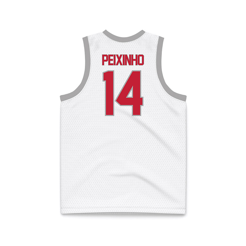 New Mexico - NCAA Women's Basketball : Leonor Peixinho - White Basketball Jersey-1