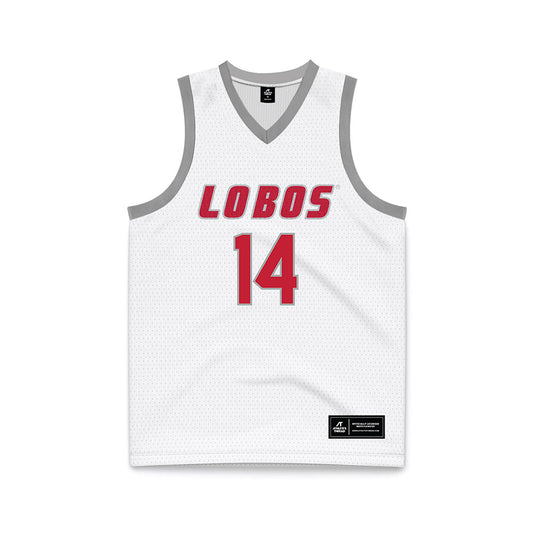 New Mexico - NCAA Women's Basketball : Leonor Peixinho - White Basketball Jersey-0
