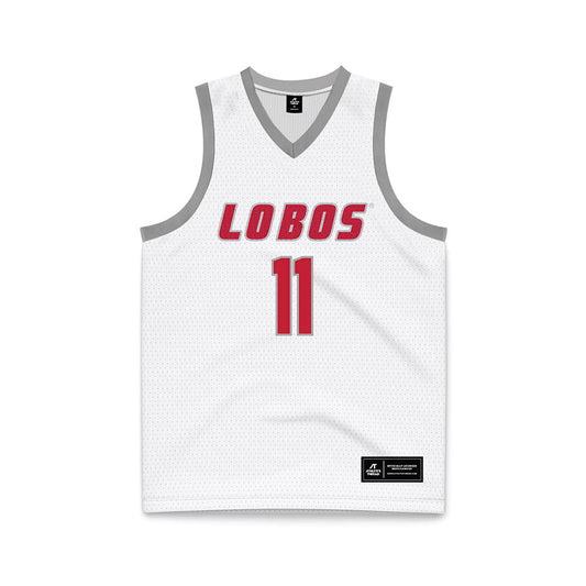 New Mexico - NCAA Women's Basketball : Kate Wernli - White Basketball Jersey-0