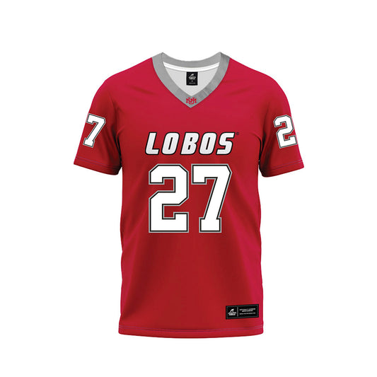 New Mexico - NCAA Football : Brannon Hampton - Red Premium Football Jersey-0