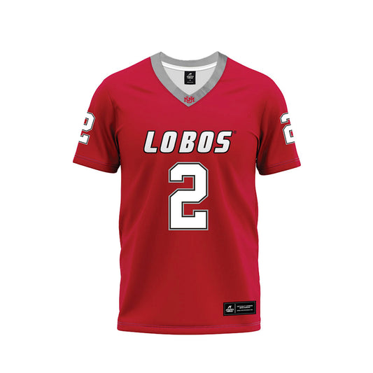 New Mexico - NCAA Football : Jaron Liles - Red Premium Football Jersey-0
