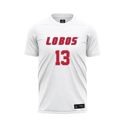 New Mexico - NCAA Women's Soccer : Celina Frenz - White Soccer Jersey-0