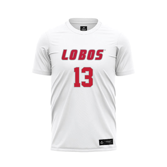 New Mexico - NCAA Women's Soccer : Celina Frenz - White Soccer Jersey-0