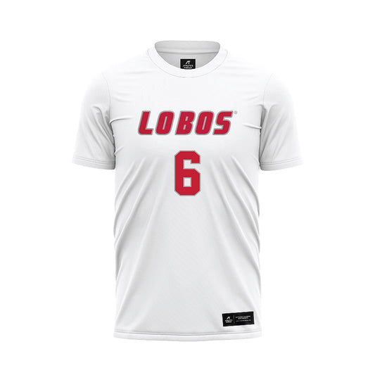 New Mexico - NCAA Women's Soccer : Angelina Moschetti - White Soccer Jersey-0