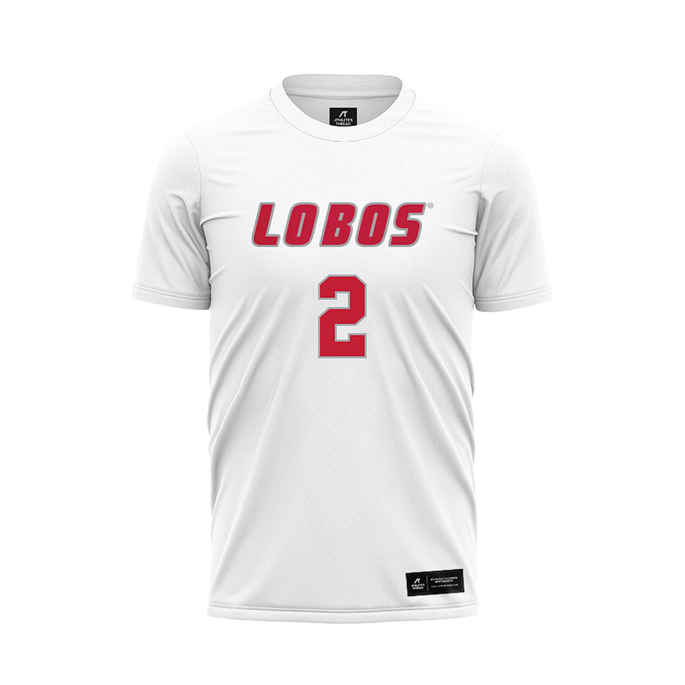 New Mexico - NCAA Women's Soccer : Morgan Juran - White Soccer Jersey-0