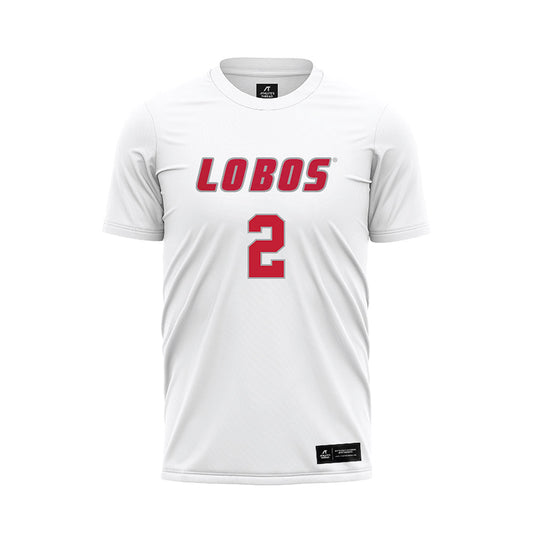 New Mexico - NCAA Women's Soccer : Morgan Juran - White Soccer Jersey-0