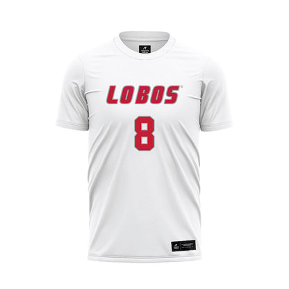 New Mexico - NCAA Women's Soccer : Analyse Healy - White Soccer Jersey-0
