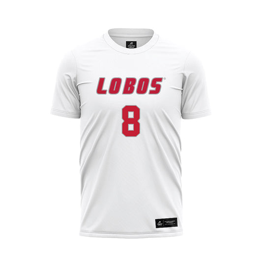 New Mexico - NCAA Women's Soccer : Analyse Healy - White Soccer Jersey-0