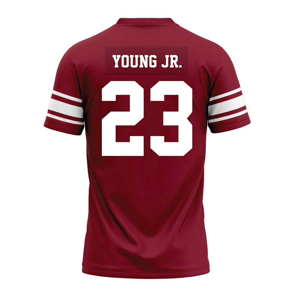 Arkansas - NCAA Football : Kevin Young Jr. - Cardinal Premium Football Jersey-1