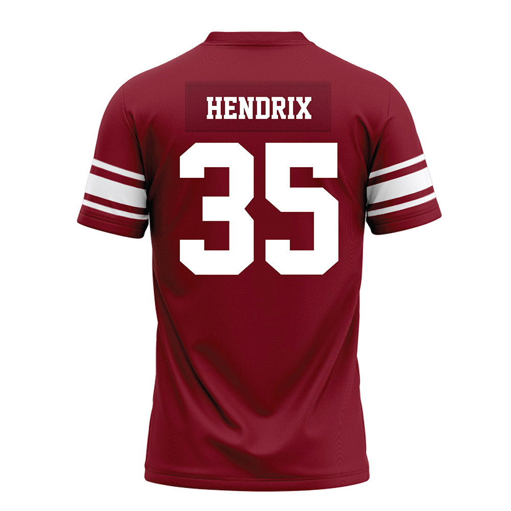 Arkansas - NCAA Football : Hutson Hendrix - Cardinal Premium Football Jersey-1