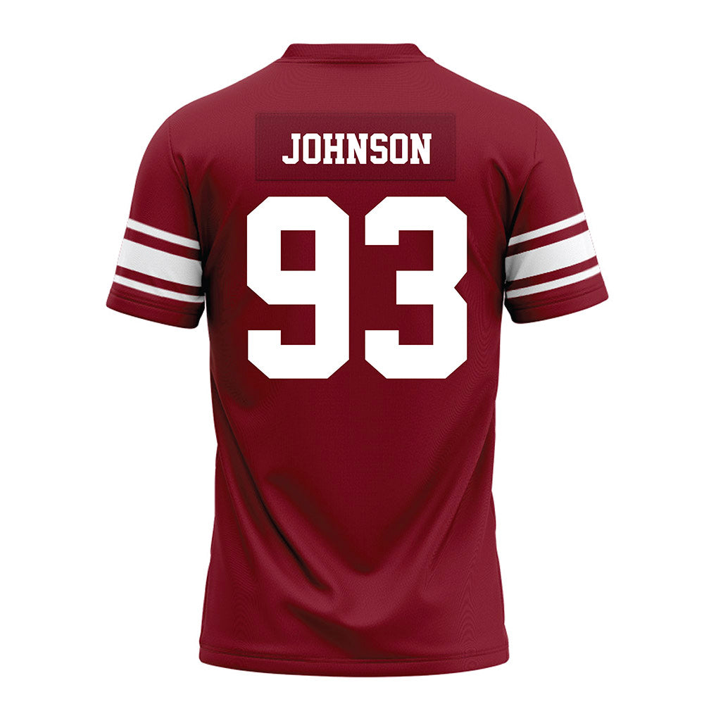 Arkansas - NCAA Football : Keiundre Johnson - Cardinal Premium Football Jersey-1