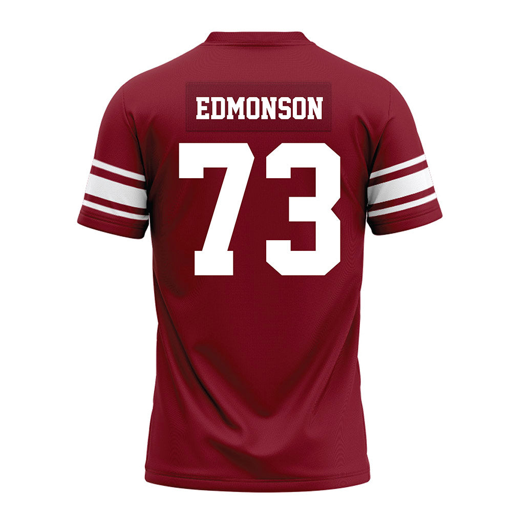 Arkansas - NCAA Football : Brooks Edmonson - Cardinal Premium Football Jersey