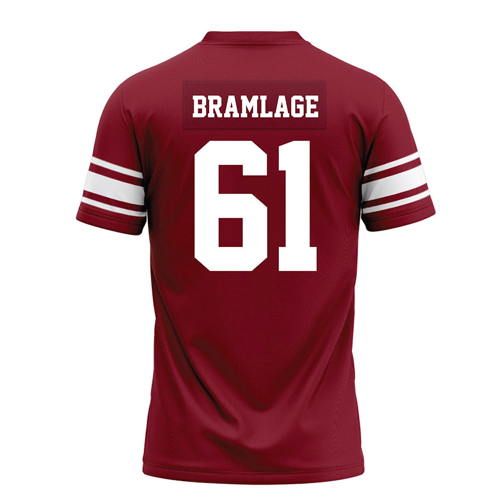 Arkansas - NCAA Football : Kaden Bramlage - Cardinal Premium Football Jersey-1