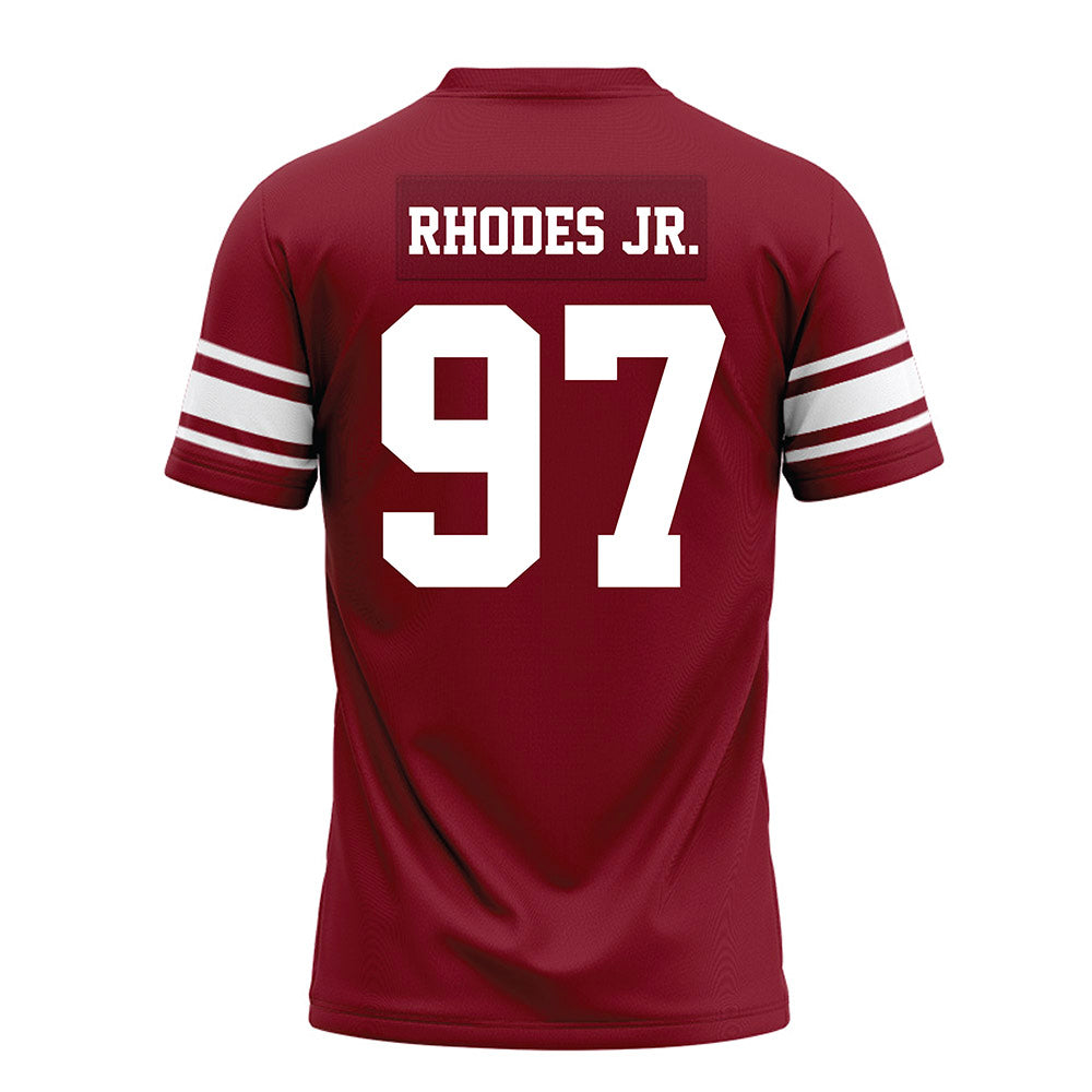 Arkansas - NCAA Football : Quincy Rhodes Jr. - Cardinal Premium Football Jersey-1