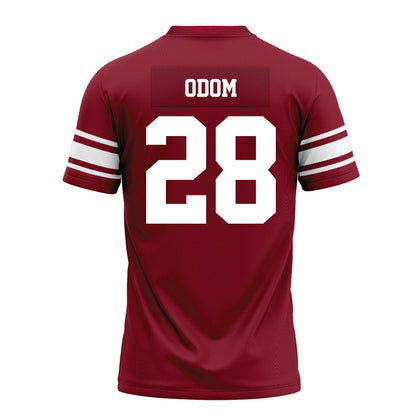 Arkansas - NCAA Football : Trajen Odom - Cardinal Premium Football Jersey-1