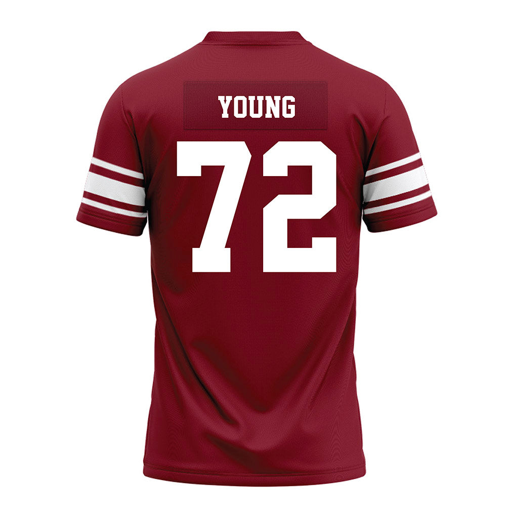 Arkansas - NCAA Football : Tucker Young - Cardinal Premium Football Jersey-1