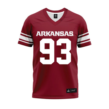 Arkansas - NCAA Football : Keiundre Johnson - Cardinal Premium Football Jersey-0