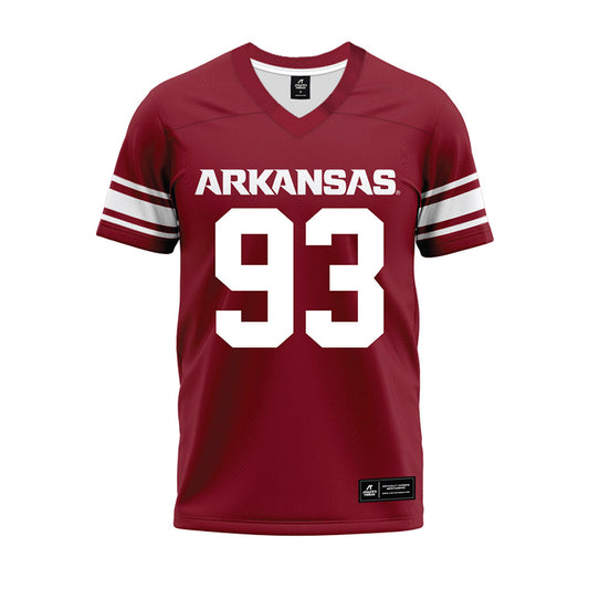 Arkansas - NCAA Football : Keiundre Johnson - Cardinal Premium Football Jersey-0