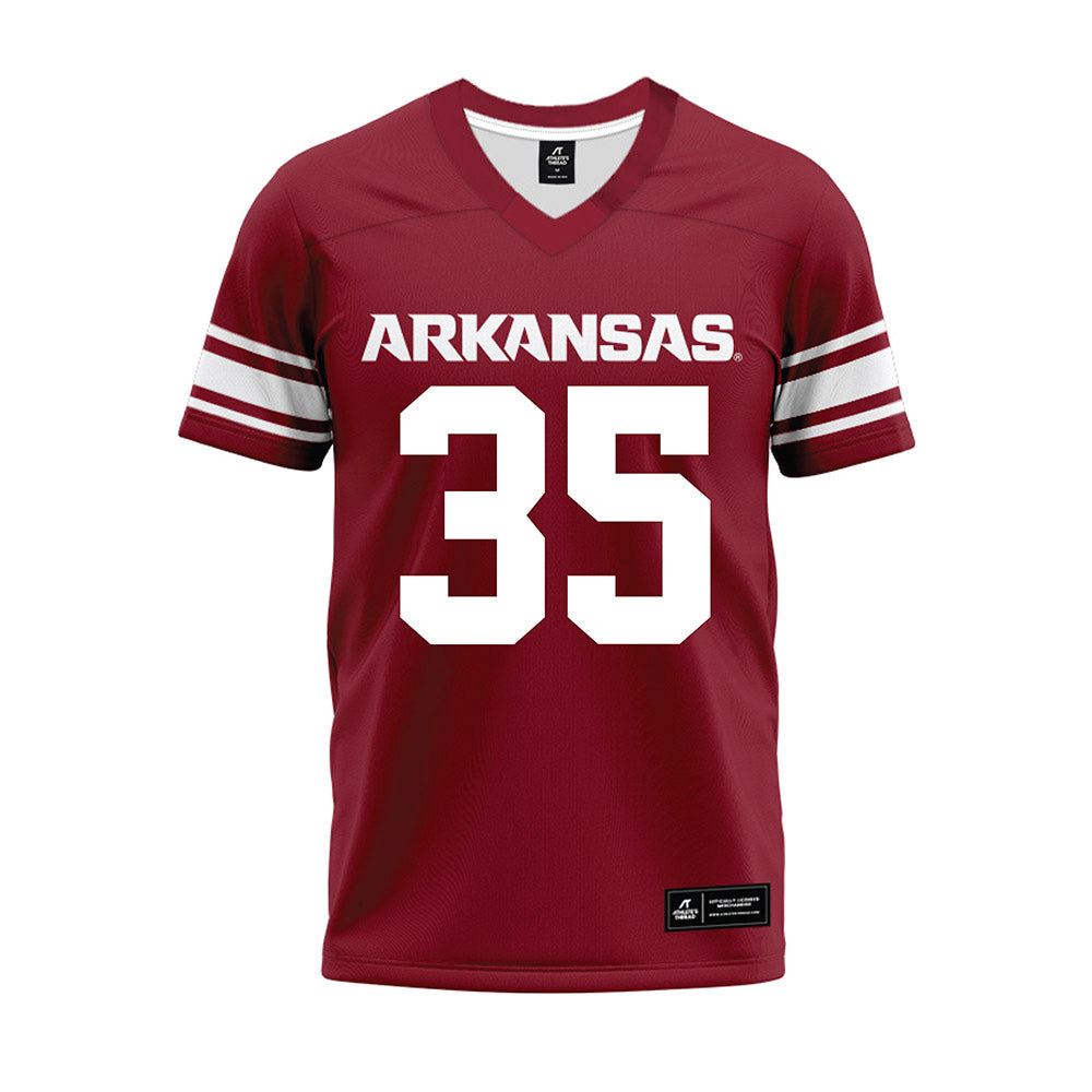 Arkansas - NCAA Football : Hutson Hendrix - Cardinal Premium Football Jersey-0