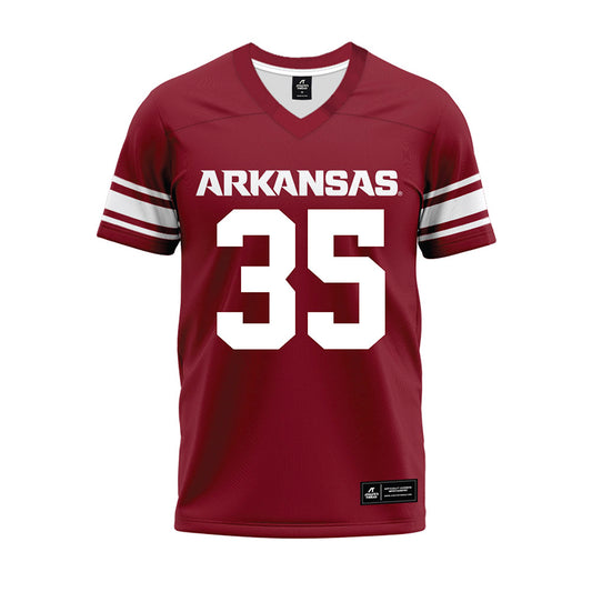 Arkansas - NCAA Football : Hutson Hendrix - Cardinal Premium Football Jersey-0