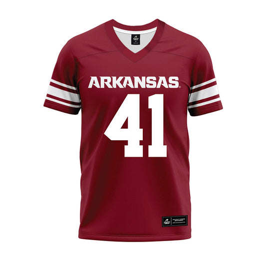 Arkansas - NCAA Football : Brian Alston - Cardinal Premium Football Jersey-0