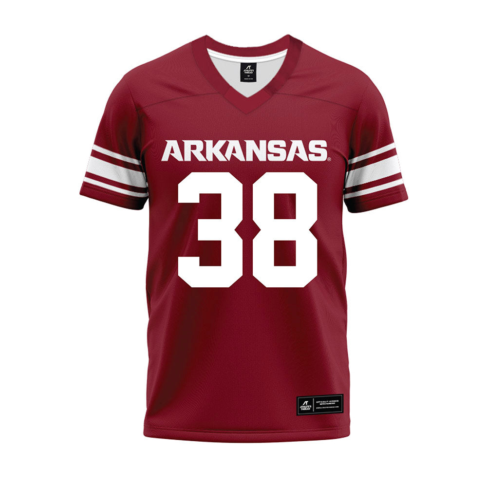 Arkansas - NCAA Football : Bradley Ume-Ezeoke - Cardinal Premium Football Jersey-0