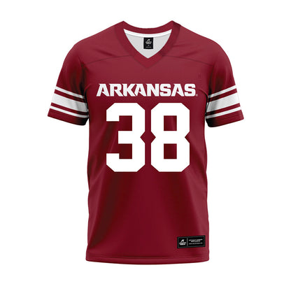 Arkansas - NCAA Football : Bradley Ume-Ezeoke - Cardinal Premium Football Jersey-0