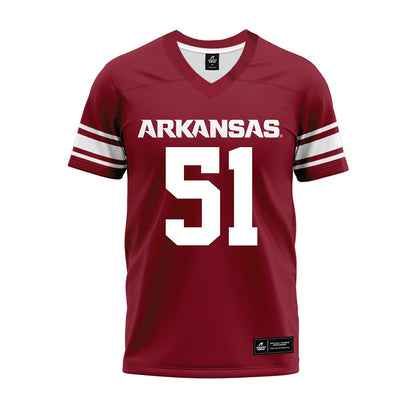 Arkansas - NCAA Football : Carey Clayton - Cardinal Premium Football Jersey-0