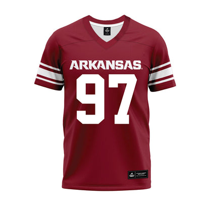 Arkansas - NCAA Football : Quincy Rhodes Jr. - Cardinal Premium Football Jersey-0
