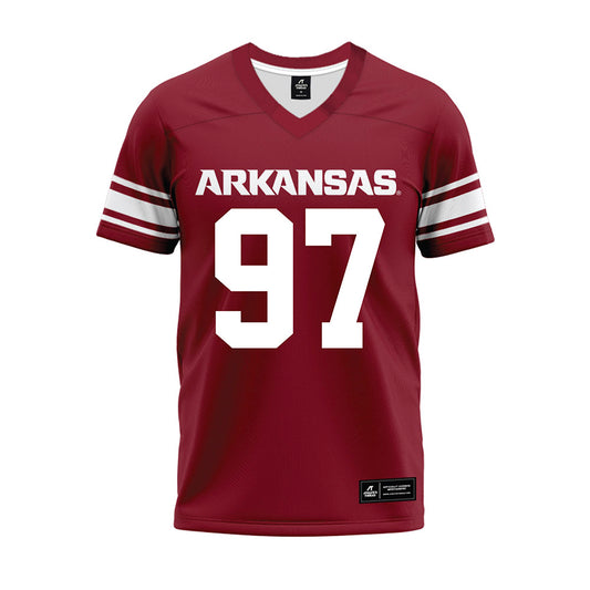 Arkansas - NCAA Football : Quincy Rhodes Jr. - Cardinal Premium Football Jersey-0