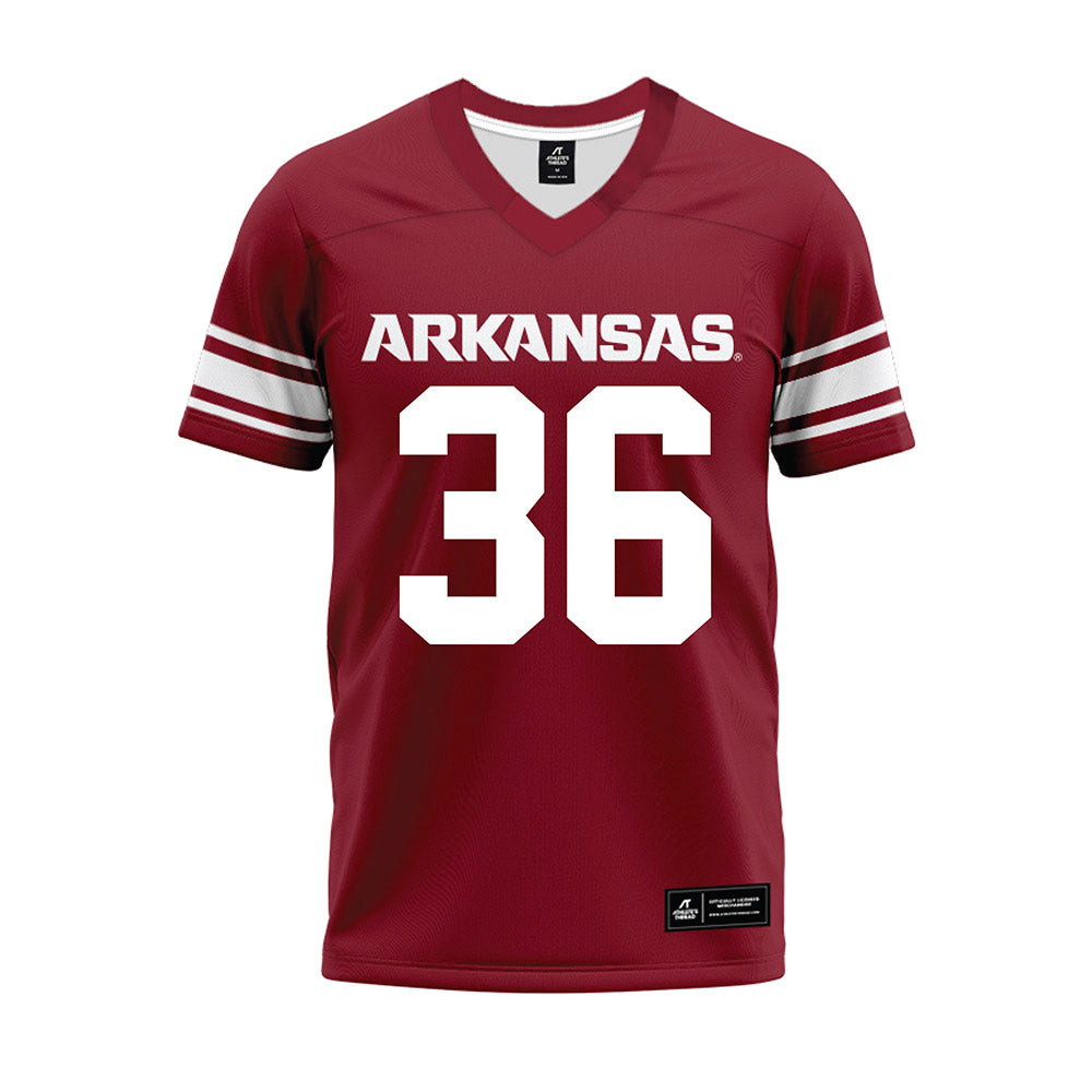 Arkansas - NCAA Football : Brian Alston - Cardinal Premium Football Jersey-0