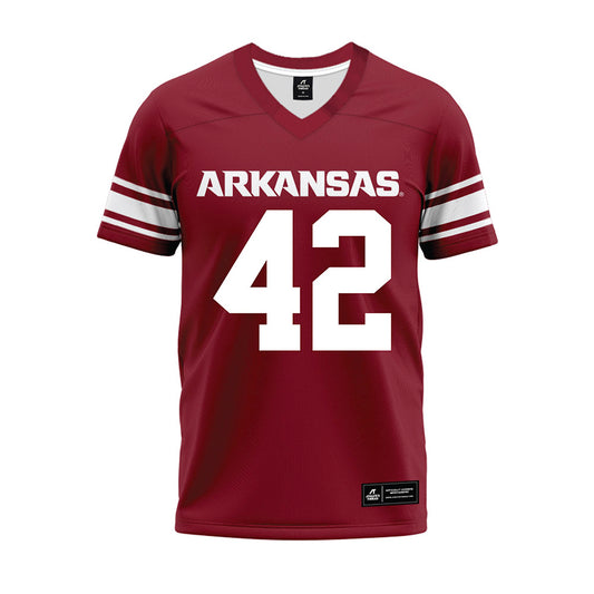Arkansas - NCAA Football : Wyatt Simmons - Cardinal Premium Football Jersey-0