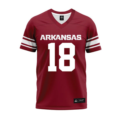 Arkansas - NCAA Football : Jude Hall - Cardinal Premium Football Jersey-0