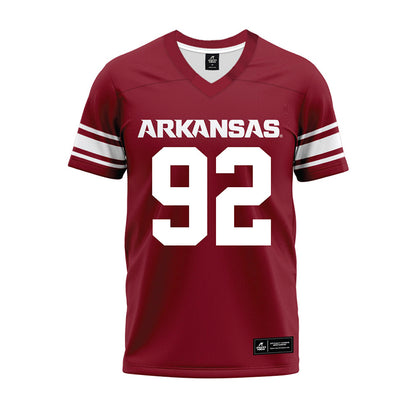 Arkansas - NCAA Football : David Oke - Cardinal Premium Football Jersey-0