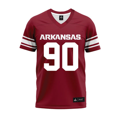 Arkansas - NCAA Football : Caleb Bell - Cardinal Premium Football Jersey-0