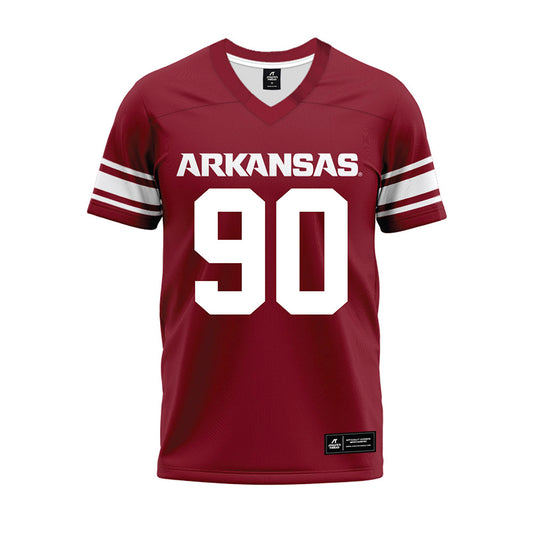 Arkansas - NCAA Football : Caleb Bell - Cardinal Premium Football Jersey-0