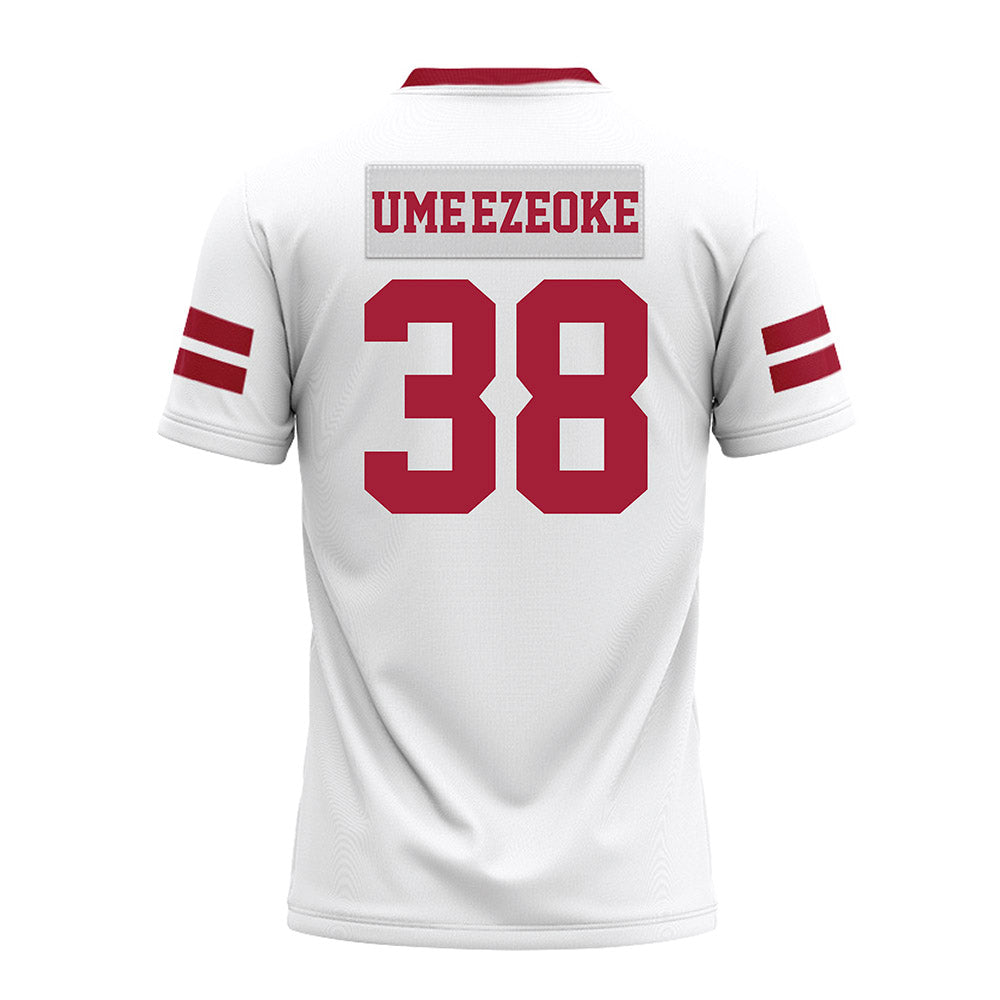 Arkansas - NCAA Football : Bradley Ume-Ezeoke - White Premium Football Jersey-1