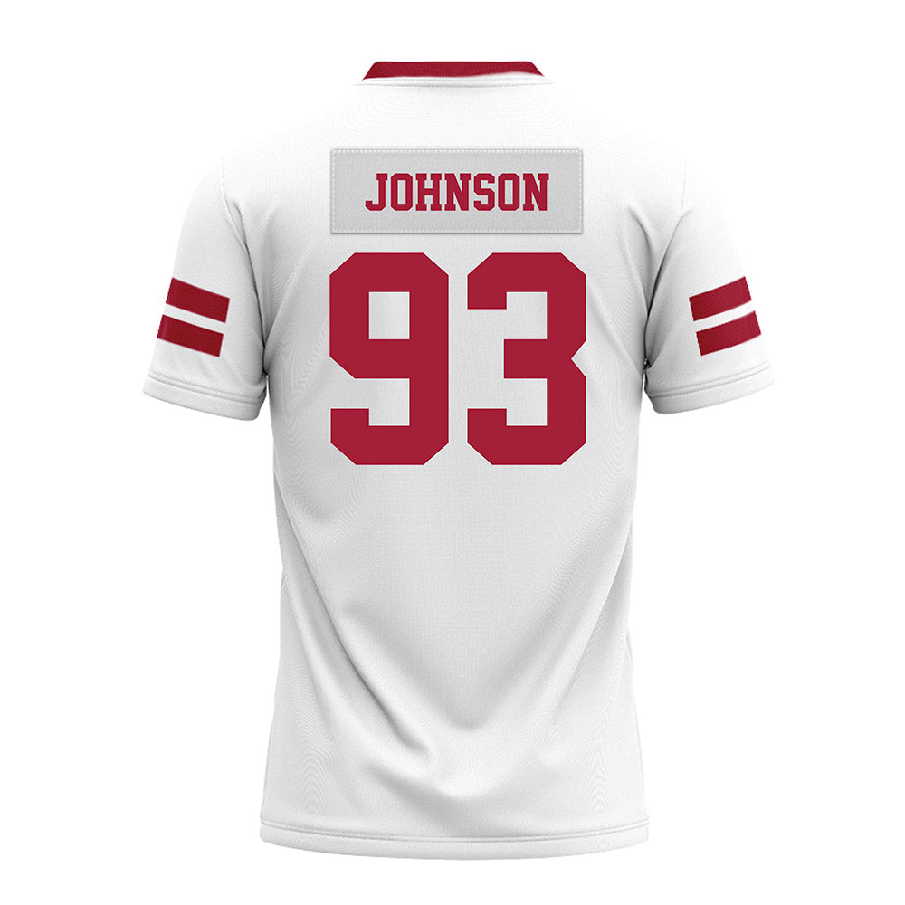 Arkansas - NCAA Football : Keiundre Johnson - White Premium Football Jersey-1