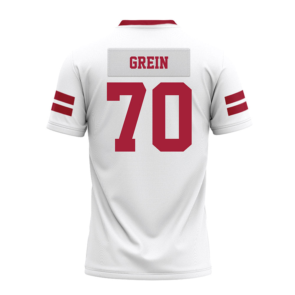 Arkansas - NCAA Football : Dan Grein - White Premium Football Jersey-1