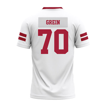 Arkansas - NCAA Football : Dan Grein - White Premium Football Jersey-1
