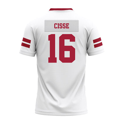 Arkansas - NCAA Football : Ismael Cisse - White Premium Football Jersey-1