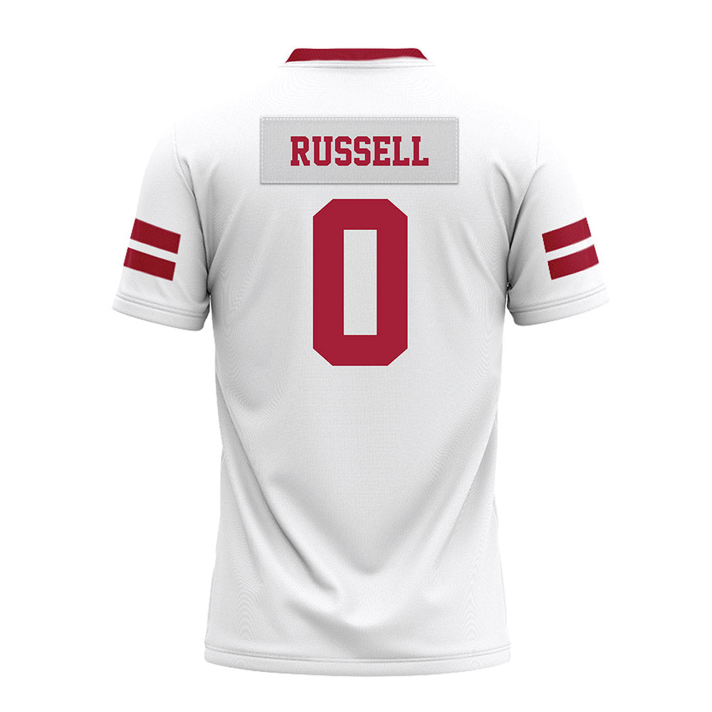 Arkansas - NCAA Football : Braylen Russell - White Premium Football Jersey-1