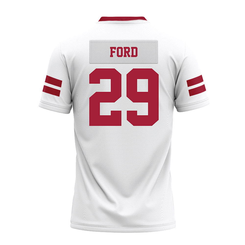 Arkansas - NCAA Football : Brandon Ford - White Premium Football Jersey-1