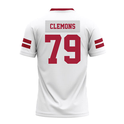 Arkansas - NCAA Football : Josiah Clemons - White Premium Football Jersey-1
