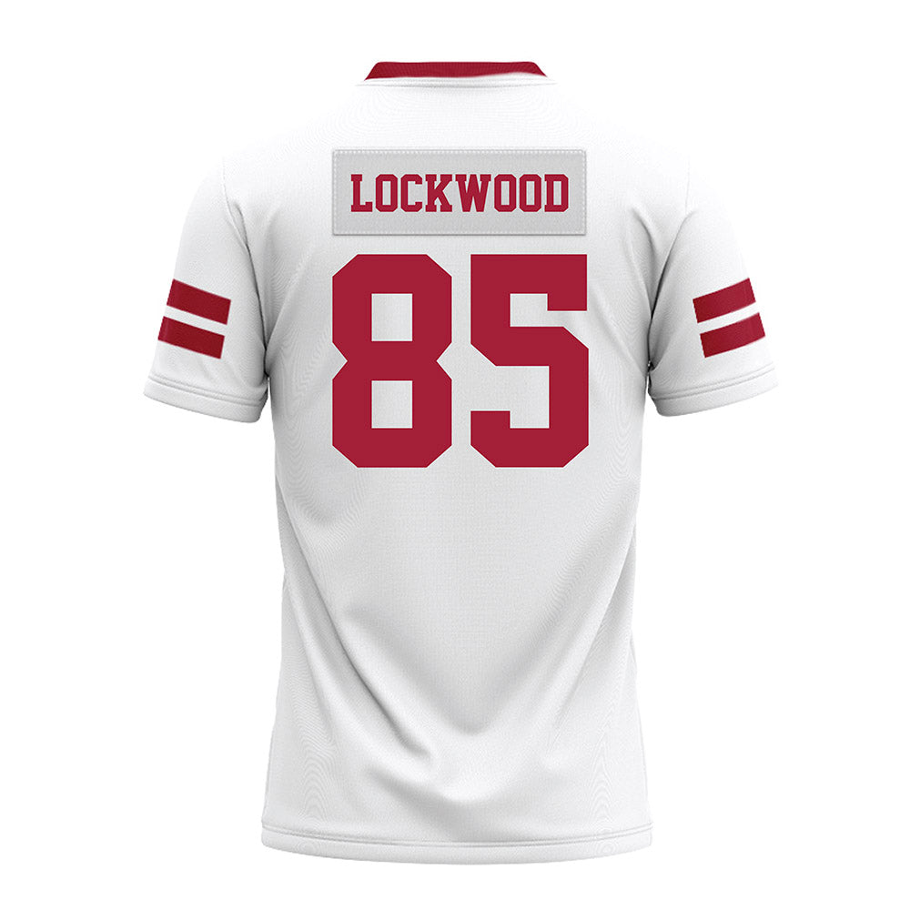 Arkansas - NCAA Football : Ty Lockwood - White Premium Football Jersey-1
